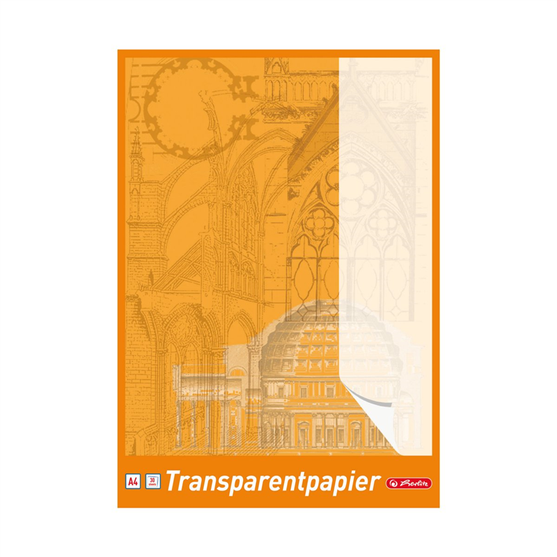 Herlitz Transparentpapier DIN A4, 65 g/qm, weiss 