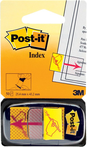 Post-it Haftmarker Index Symbol "Unterschrift" Gelb